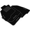 Generico Tappetini Auto per la Fiat Punto EVO 2009-2018 | Kit Completo 4 Tappeti Auto Ricamati Bordo Nero Cucitura Bianca | Moquette Alta Qualità | Fondo Antiscivolo | Battitacco PVC | Lunga Durata