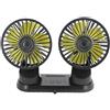 Mixabloem Ventilatore a doppia testa per auto, 5 V, con rotazione di 360 gradi, 3 impostazioni di velocità, per cruscotto, ventola di circolazione dell'aria per auto, furgoni, camion, ufficio, casa