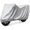 Generico Copertura Moto Impermeabile 205x125 cm, Telo Coprimoto Universale Elasticizzato Resistente, Protezione da Pioggia Sole Polvere e Neve, Copertura Protettiva per Moto e Scooter