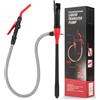 FIVAVA Pompa carburante, 15000 mAh, ricaricabile tramite USB, pompa elettrica per | Pompa benzina per tanica 13,25 l/min (3,5 GPM), con luce LED e gancio, per benzina, diesel e acqua non potabile