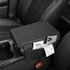 wuliwenwen Bracciolo universale per auto, con 2 tasche portaoggetti, per console centrale, in memory foam, comodo, imbottito, nero, adatto per la maggior parte dei veicoli, SUV, berlina, furgoni