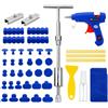Generico Kit Tirabolli Carrozzeria Auto Professionale, Kit Riparazione Ammaccature Senza Verniciatura (PDR), Estrattore Ammaccature con Martello a Scorrimento 40cm, Pistola Colla a Caldo e Accessori Completi