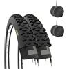 ECOVELO 2 COPERTONI 24 X 1.95 (44-507) + CAMERE | PNEUMATICI TASSELLATI NERI MTB BICICLETTA MOUNTAIN BIKE