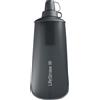 LifeStraw Peak Series - Borraccia pieghevole con sistema di filtraggio dell'acqua - 1l per trail running, hiking, viaggi, ciclismo, e pesca. Senza BPA, Dark Mountain Gray (grigio)