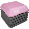 Yes4All Step aerobica Aerobic Stepboard con 3 gradini regolabili in altezza 10cm 15cm 20cm - Stepper fitness per casa e palestra, aerobica, cardio, pesi, yoga