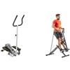 Sunny Health & Fitness Upright Row-N-Ride, Versatile Full-Body Workout Squat Assist Trainer + Magnetic Underdesk/Standing Portable Ellittical Machine