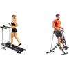 Sunny Health & Fitness Upright Row-N-Ride, Versatile Full-Body Workout Squat Assist Trainer + Foldable Manual Treadmill, Compact Cardio Fitness, Durable Non-Electric Incline Exercise