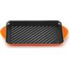 Le Creuset Tradition, grill rettangolare 32x22 cm in ghisa vetrificata - arancio