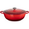 Le Creuset Marmitta evolution, casseruola 32 cm in ghisa vetrificata - ciliegia