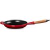 Le Creuset Evolution, padella con manico in legno in ghisa vetrificata 24 cm - ciliegia