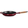 Le Creuset Evolution, padella con manico in legno in ghisa vetrificata 28 cm - garnet