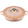 Le Creuset Tegame basso con coperchio a fiore in ghisa vetrificata 26 cm - Pesca