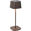 Zafferano S.R.L. Ofelia pro lampada da tavolo ricaricabile corten - no caricabatterie