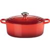 Le Creuset Evolution, cocotte ovale 27 cm in ghisa vetrificata - ciliegia
