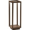 Zafferano S.R.L. Home pro, lampada da tavolo ricaricabile corten - no caricabatterie