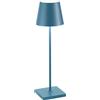Zafferano S.R.L. Poldina pro, lampada da tavolo ricaricabile blu - no caricabatterie