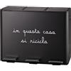 Simple Day Living & Lifestyle Pattumiera In questa casa si ricicla nera 3x15 lt
