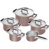 Zwilling J.A.Henckels Italia Pure, set di 5 pentole e padelle - fucsia