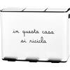 Simple Day Living & Lifestyle Pattumiera In questa casa si ricicla bianca 3x15 lt