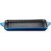 Le Creuset Tradition, grill rettangolare 32x22 cm in ghisa vetrificata - azure blu