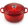 Le Creuset Evolution, cocotte rotonda 22 cm in ghisa vetrificata - ciliegia