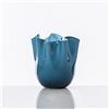 Venini FAZZOLETTO, vaso Ø20 - 24h cm - ORIZZONTE, ACQUAMARE