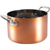 Baldassare Agnelli Casseruola 1907 Copper 4 alta in rame 2.5mm 2 maniglie - 24 cm