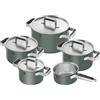 Zwilling J.A.Henckels Italia Pure, set di 5 pentole e padelle - verde