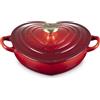 Le Creuset Tegame Basso a Cuore in ghisa vetrificata 20 cm - ciliegia