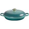 Le Creuset Evolution, tegame basso rotondo 28 cm in ghisa vetrificata - blu riviera