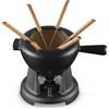 Le Creuset Savoiarda, Set fonduta in ghisa vetrificata - nero matt