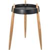 Zafferano S.R.L. Liolà, tavolino alto nero opaco Ø 40 cm x h 67 cm