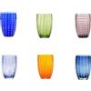 Zafferano S.R.L. Perle, set 6 bicchieri tumbler colori assortiti