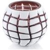 Ivv Sculture, vaso incamiciato ametista/bianco latte h 22 cm