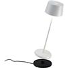 Zafferano S.R.L. Olivia pro lampada da tavolo ricaricabile di zafferano - bianco opaco