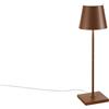 Zafferano S.R.L. Poldina table, lampada da tavolo led con cavo (non ricaricabile) - corten