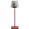 Zafferano S.R.L. Poldina pro peanuts lampada da tavolo ricaricabile di zafferano - rosso ferrari aviator