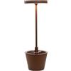 Zafferano S.R.L. Poldina reverso pro, lampada da tavolo ricaricabile - corten