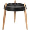Zafferano S.R.L. Liolà, tavolino basso nero opaco Ø 40 cm x h 47 cm