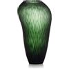 Ivv Carving vaso in vetro verde satinato con righe molate verticali H 36 cm