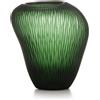 Ivv Carving vaso in vetro verde satinato con righe molate verticali H 23 cm