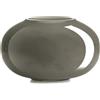 Ivv Pandora vaso in vetro incamiciato esterno grigio interno biancolatte H 18 cm