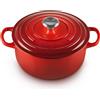 Le Creuset Evolution, cocotte rotonda 20 cm in ghisa vetrificata - ciliegia