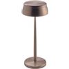 Zafferano S.R.L. Sister light, lampada ricaricabile da tavolo wi-fi - rame