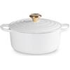 Le Creuset Evolution, cocotte rotonda 24 cm in ghisa vetrificata - bianco