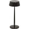 Zafferano S.R.L. Sister light, lampada ricaricabile da tavolo wi-fi - nero perlato