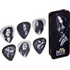 BOB MARLEY Guitar Picks 6 Pack Tin Box Silver portrait OFFICIAL MERCHANDISE