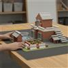 Kit Costruzione Casa Mattoncini Mattoni Veri Gioco Muratore Miniatura