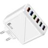 Generisch Cubo di ricarica multiporta USB, caricatore, blocco di ricarica multiporta - cubo di ricarica portatile multiuso, blocco di ricarica efficiente con 6 porte USB, cubo di ricarica a risparmio energetico