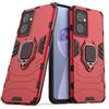MaiJin Compatibile con OnePlus Nord CE 2 5G Cover, Custodia Armor Anello Cavalletto (Funziona con il Supporto Magnetico per Auto) Case Paraurti (Rosso)